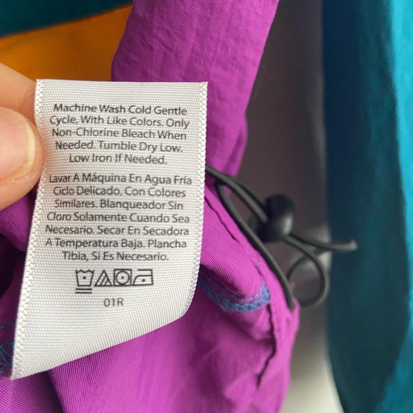 Windbreaker Jacket Size XS Anorak Half Zip Color block - Picture 10 of 12